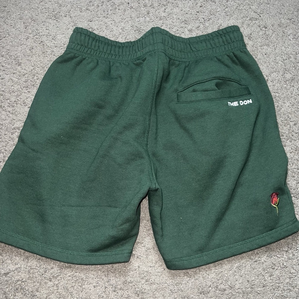 Men's Shoe Palace x The Godfather The Don Sweat Shorts Size Large Green - Picture 3 of 7